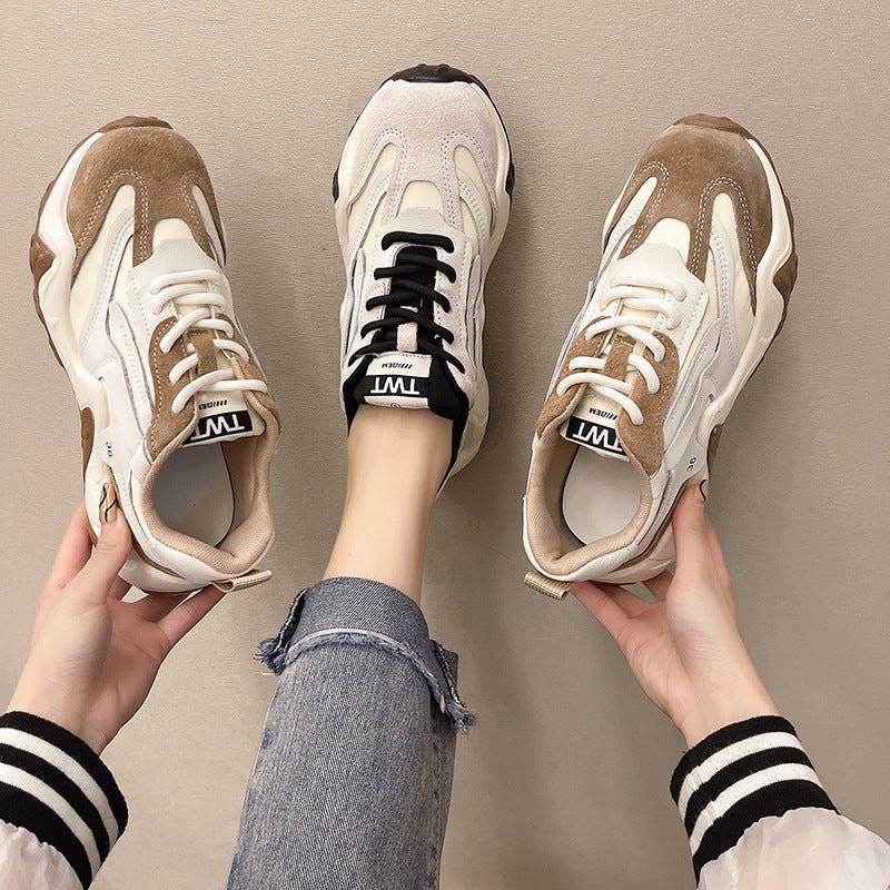 New Sports Autumn And Winter Mesh Korean Version Inner Heightening Lace - Up Fashion Shoes Student Casual Women's Shoes - 𝐝𝐮𝐯𝐥𝐚𝐬𝐡𝐨𝐩.𝐜𝐨𝐦