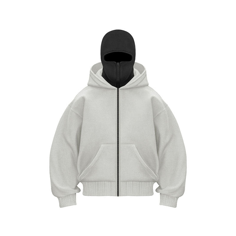 Trendy Fleece - lined Double Hood Unique Design Hoodie Unisex Loose Y2K Sweatshirt - 𝐝𝐮𝐯𝐥𝐚𝐬𝐡𝐨𝐩.𝐜𝐨𝐦