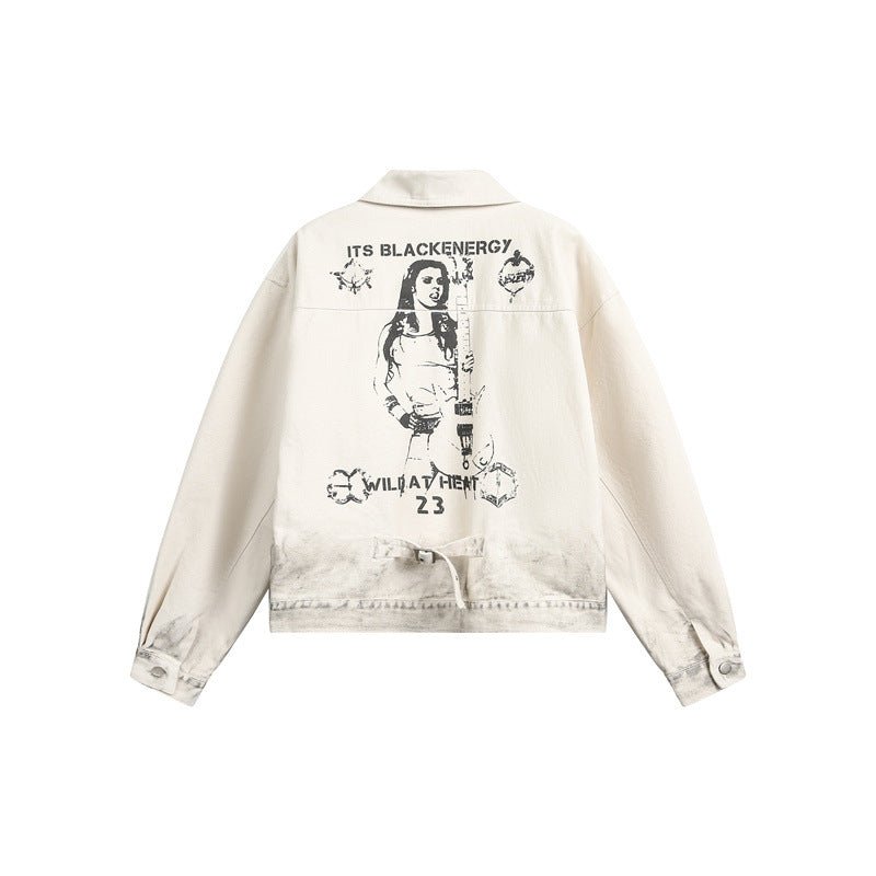 Washed Tie - Dye Retro Jacket for Couples - Casual Outerwear - 𝐃𝐔𝐕𝐋𝐀𝐒𝐇𝐎𝐏