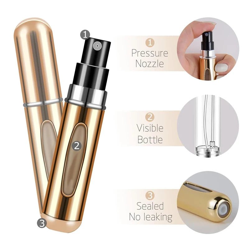 1/4Pcs 5ml Perfume Atomizer Portable Liquid Container for Cosmetics Traveling Mini Aluminum Spray Empty Refillable Bottle - 𝐝𝐮𝐯𝐥𝐚𝐬𝐡𝐨𝐩.𝐜𝐨𝐦