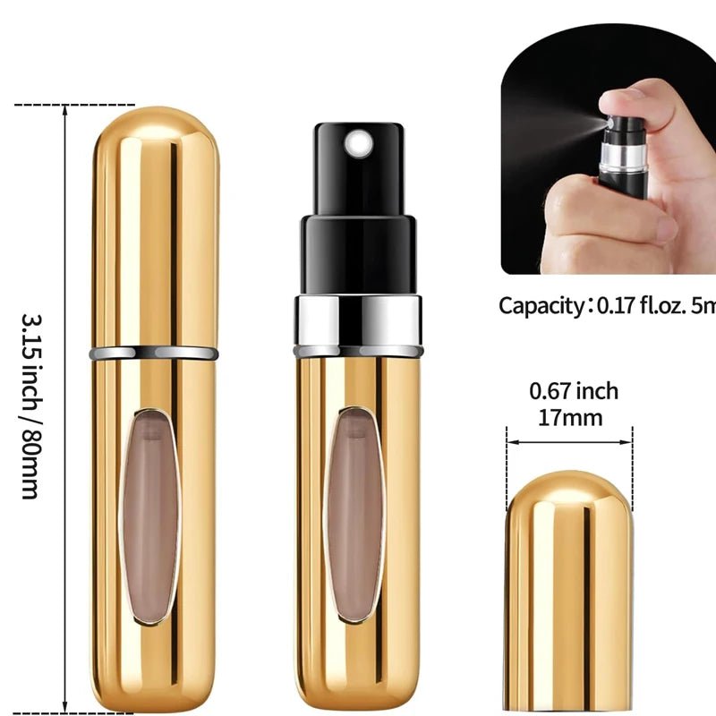 1/4Pcs 5ml Perfume Atomizer Portable Liquid Container for Cosmetics Traveling Mini Aluminum Spray Empty Refillable Bottle - 𝐝𝐮𝐯𝐥𝐚𝐬𝐡𝐨𝐩.𝐜𝐨𝐦