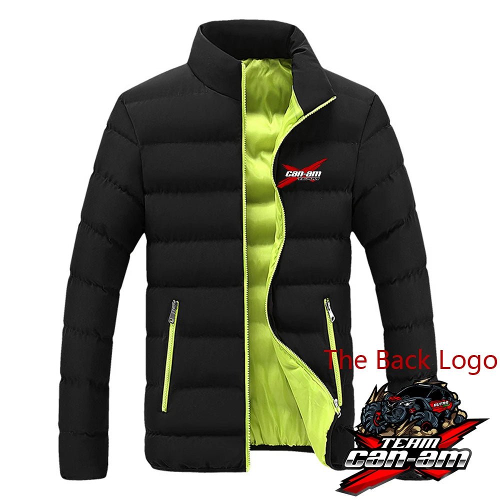 2022 Can Am Motorcycles Men's New Winter Jacket Fashion Hight Quality Coat Solid Color Stand Collar Zipper Cotton Clothes - 𝐃𝐔𝐕𝐋𝐀𝐒𝐇𝐎𝐏
