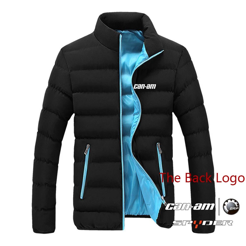 2022 Can Am Motorcycles Men's New Winter Jacket Fashion Hight Quality Coat Solid Color Stand Collar Zipper Cotton Clothes - 𝐃𝐔𝐕𝐋𝐀𝐒𝐇𝐎𝐏