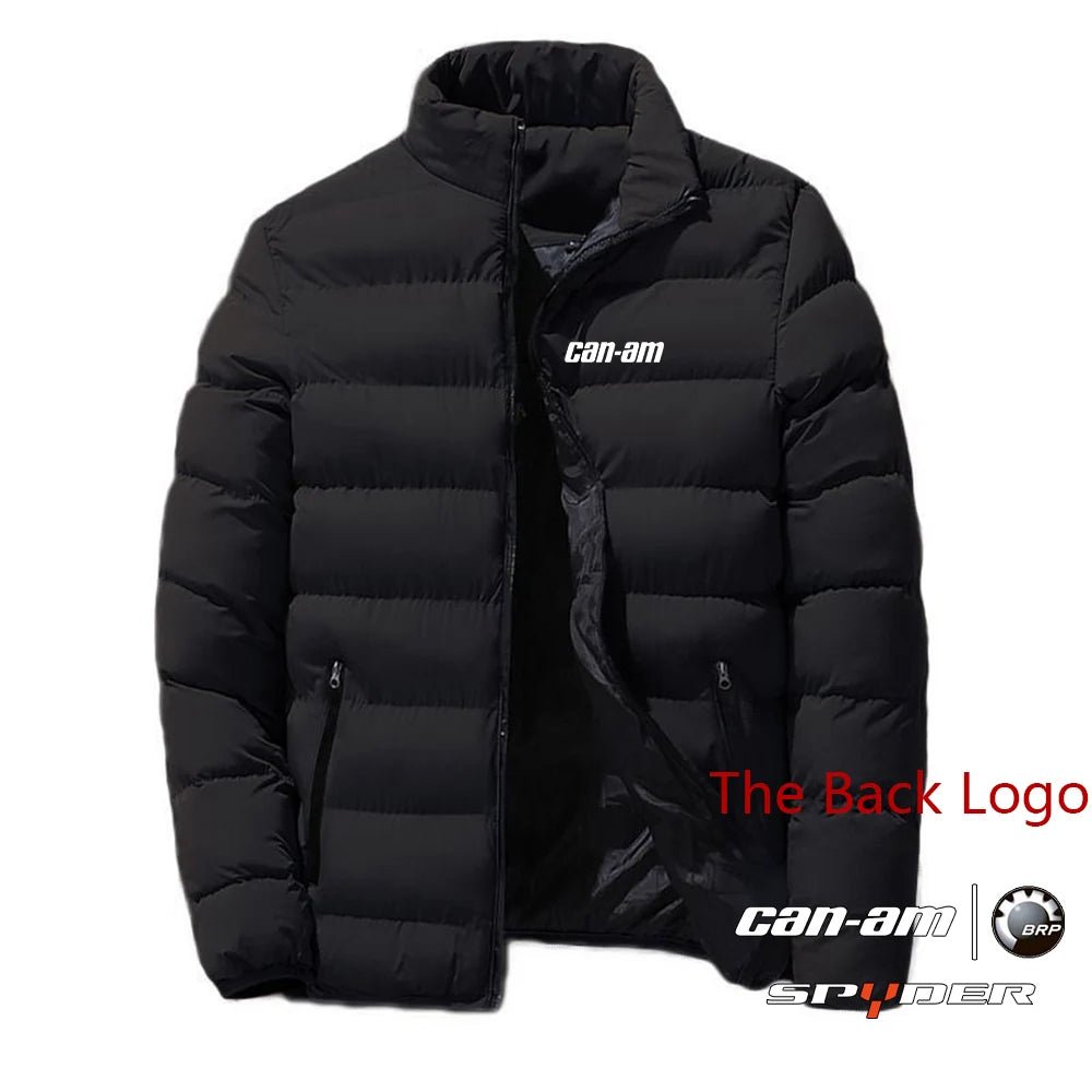 2022 Can Am Motorcycles Men's New Winter Jacket Fashion Hight Quality Coat Solid Color Stand Collar Zipper Cotton Clothes - 𝐃𝐔𝐕𝐋𝐀𝐒𝐇𝐎𝐏