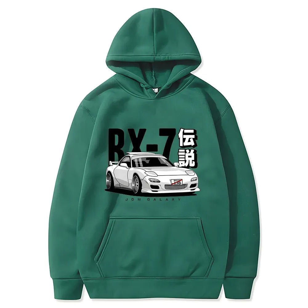 2024 trendy hoodie retro RX7 FD Drift Japanese car print breathable sports shirt Harajuku sportswear loose men's pullover - 𝐃𝐔𝐕𝐋𝐀𝐒𝐇𝐎𝐏