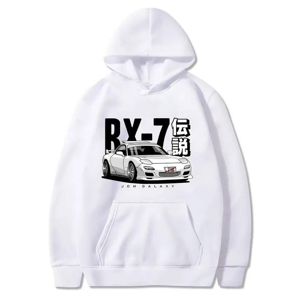 2024 trendy hoodie retro RX7 FD Drift Japanese car print breathable sports shirt Harajuku sportswear loose men's pullover - 𝐃𝐔𝐕𝐋𝐀𝐒𝐇𝐎𝐏