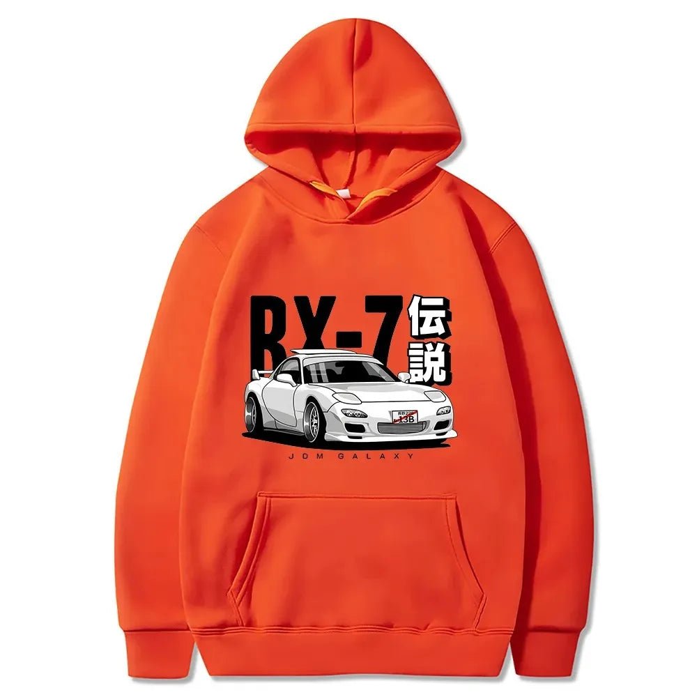 2024 trendy hoodie retro RX7 FD Drift Japanese car print breathable sports shirt Harajuku sportswear loose men's pullover - 𝐃𝐔𝐕𝐋𝐀𝐒𝐇𝐎𝐏