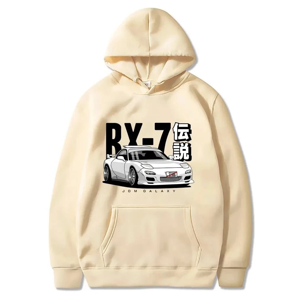 2024 trendy hoodie retro RX7 FD Drift Japanese car print breathable sports shirt Harajuku sportswear loose men's pullover - 𝐃𝐔𝐕𝐋𝐀𝐒𝐇𝐎𝐏