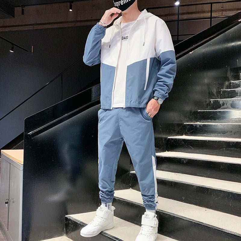 2025 Men Tracksuit Casual Joggers Hooded Sportswear Jackets And Pants 2 Piece Sets Hip Hop Running Sports Suit - 𝐝𝐮𝐯𝐥𝐚𝐬𝐡𝐨𝐩.𝐜𝐨𝐦