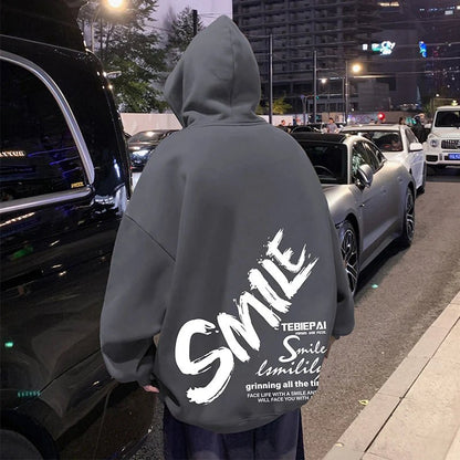 2025 New Men's Fashion Brand Hooded Sweatshirt for Spring and Autumn, Hoodie with Hong Kong Style, Loose Outerwear - 𝐃𝐔𝐕𝐋𝐀𝐒𝐇𝐎𝐏