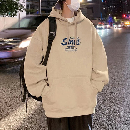 2025 New Men's Fashion Brand Hooded Sweatshirt for Spring and Autumn, Hoodie with Hong Kong Style, Loose Outerwear - 𝐃𝐔𝐕𝐋𝐀𝐒𝐇𝐎𝐏