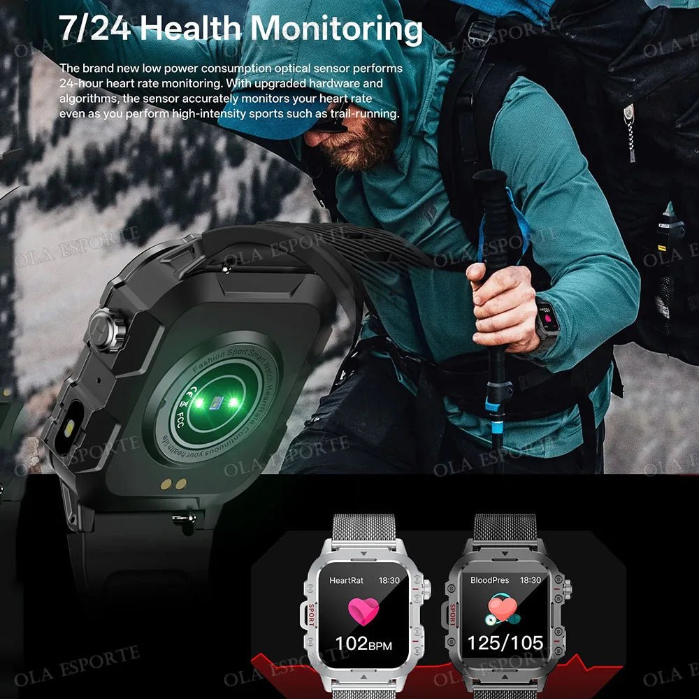 2025 New SmartWatch Men For Women Militray Outdoor GPS Track Sport Watches Heart Rate Sleep Waterproof Smart Watch IOS Android - 𝐝𝐮𝐯𝐥𝐚𝐬𝐡𝐨𝐩.𝐜𝐨𝐦