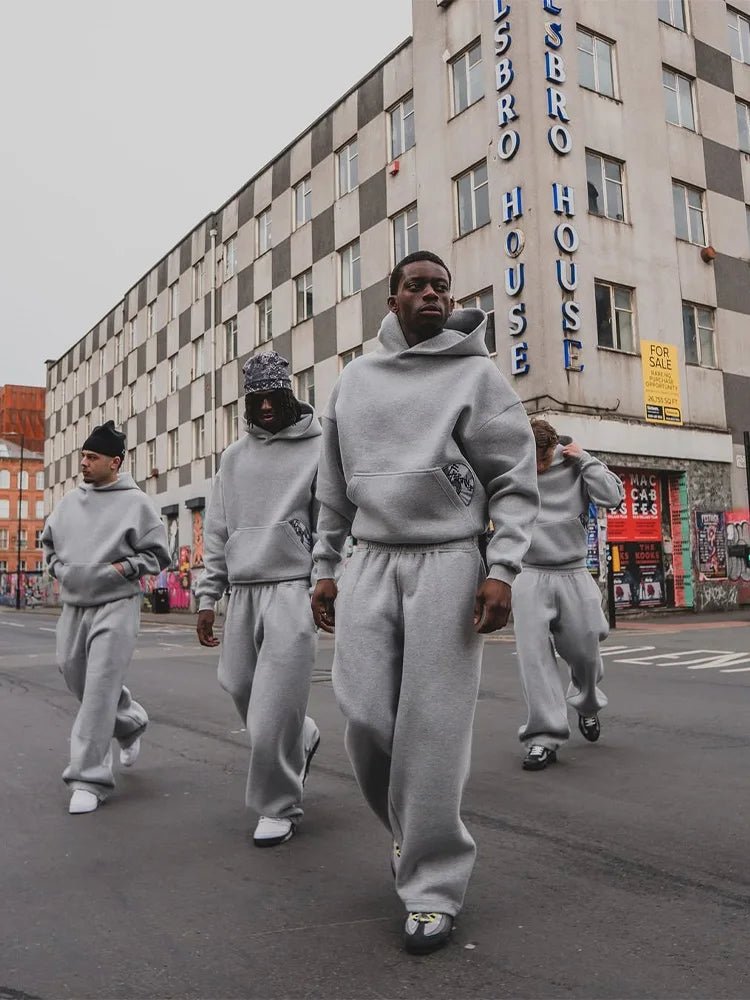 2025 Trendy High Street Retro Casual Streetwear Men's Sports Suit Y2K Harajuku Embroidered Hoodie men Hip - hop Loose Sweatpants - 𝐃𝐔𝐕𝐋𝐀𝐒𝐇𝐎𝐏