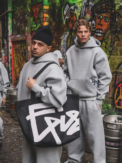 2025 Trendy High Street Retro Casual Streetwear Men's Sports Suit Y2K Harajuku Embroidered Hoodie men Hip - hop Loose Sweatpants - 𝐃𝐔𝐕𝐋𝐀𝐒𝐇𝐎𝐏