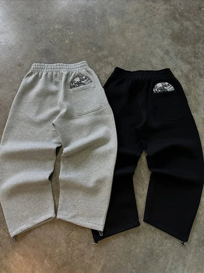 2025 Trendy High Street Retro Casual Streetwear Men's Sports Suit Y2K Harajuku Embroidered Hoodie men Hip - hop Loose Sweatpants - 𝐃𝐔𝐕𝐋𝐀𝐒𝐇𝐎𝐏