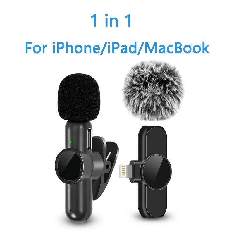 2.4G Wireless Lavalier Microphone Noise Cancelling Audio Video Recording for IPhone/iPad/Android/Xiaomi/Samsung Live Game Mic - 𝐝𝐮𝐯𝐥𝐚𝐬𝐡𝐨𝐩.𝐜𝐨𝐦