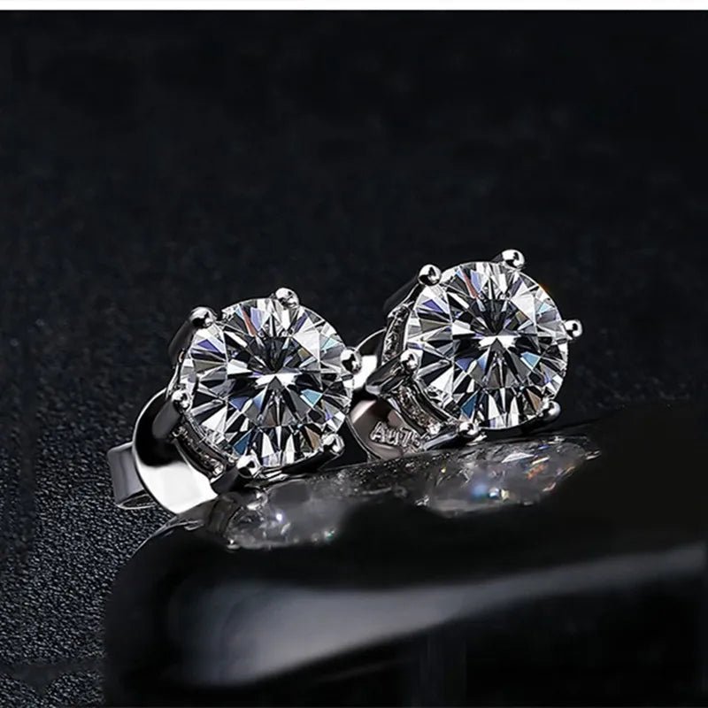 2ct 8mm Moissanite Earrings for Women Lab Grown Diamond Ear Studs 925 Sterling Silver Fine Jewelry Gift - 𝐃𝐔𝐕𝐋𝐀𝐒𝐇𝐎𝐏