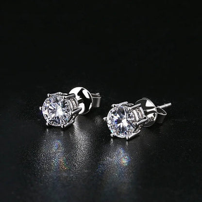 2ct 8mm Moissanite Earrings for Women Lab Grown Diamond Ear Studs 925 Sterling Silver Fine Jewelry Gift - 𝐃𝐔𝐕𝐋𝐀𝐒𝐇𝐎𝐏