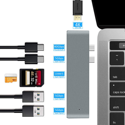 7 - in - 1 Dual Type - C to HDMI Dock USB 3.0 Hub Converter - 𝐝𝐮𝐯𝐥𝐚𝐬𝐡𝐨𝐩.𝐜𝐨𝐦