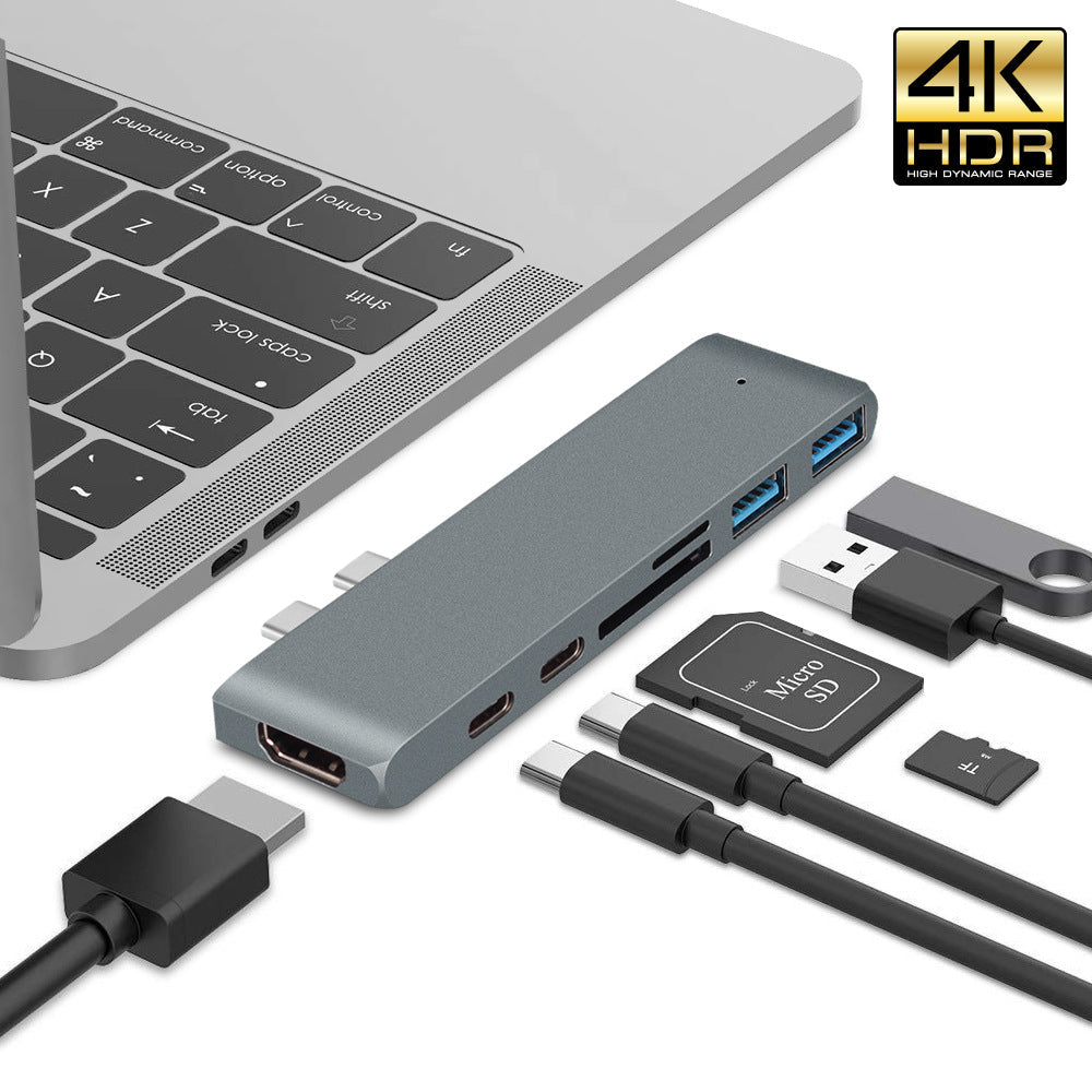 7 - in - 1 Dual Type - C to HDMI Dock USB 3.0 Hub Converter - 𝐝𝐮𝐯𝐥𝐚𝐬𝐡𝐨𝐩.𝐜𝐨𝐦
