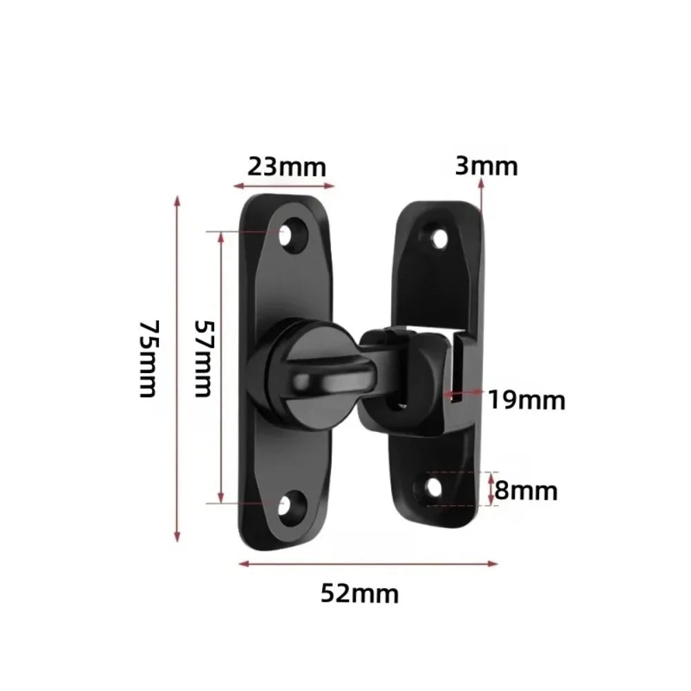 90/180 Degree Flip Door Lock Home Security Sliding Door Latch Small Gate Latches Hardware Anti - theft Lock Zinc Alloy Door Bolts - 𝐃𝐔𝐕𝐋𝐀𝐒𝐇𝐎𝐏