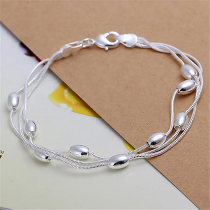 925 Sterling Silver Exquisite Solid Chain Bracelet Fashion Charm Women Men Solid Wedding Cute Simple Models Jewelry - 𝐃𝐔𝐕𝐋𝐀𝐒𝐇𝐎𝐏