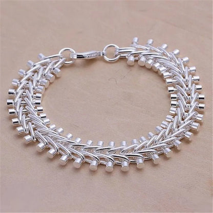 925 Sterling Silver Exquisite Solid Chain Bracelet Fashion Charm Women Men Solid Wedding Cute Simple Models Jewelry - 𝐃𝐔𝐕𝐋𝐀𝐒𝐇𝐎𝐏