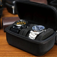 1pc 2 Card Position Hard Shell Watch Storage Box, Travel Storage Bag, Hard Shell, Portable Anti-pressure, Ideal choice for Gifts