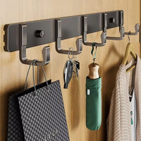 Hooks for hanging clothes at the entrance door, hanging hangers on the wall, and strong hooks for the wardrobe in th