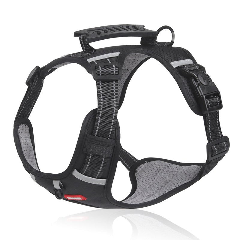 Adjustable No - Pull Pet Harness for Dogs and Cats - Soft Padded Harness with Easy Control Handle for Large Breeds - Prevents Choking and Pulling - Comfortable and Secure Fit - 𝐃𝐔𝐕𝐋𝐀𝐒𝐇𝐎𝐏