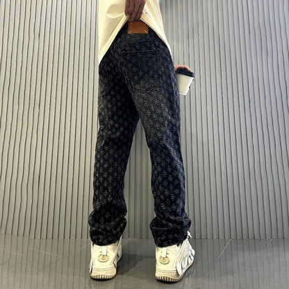 American Ins Street Clothing Retro Embroidered Printed Trousers Fashion Brand Jacquard Design Men's Y2K Wide Legs Hip Hop Jeans - 𝐃𝐔𝐕𝐋𝐀𝐒𝐇𝐎𝐏