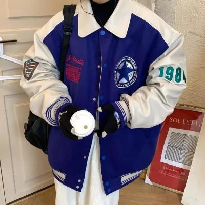 American style detachable motorcycle jacket couple retro hip - hop loose versatile couple baseball jacket new style jacket - 𝐃𝐔𝐕𝐋𝐀𝐒𝐇𝐎𝐏