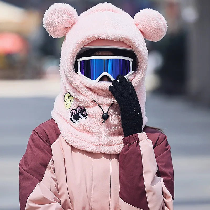 Animal Ear Ski Helmet Cover Bear Cat Ear Skiing Warmer Comfortable Soft Fleece Winter Warm Skiing Head Warmer Ski Accessories - 𝐃𝐔𝐕𝐋𝐀𝐒𝐇𝐎𝐏