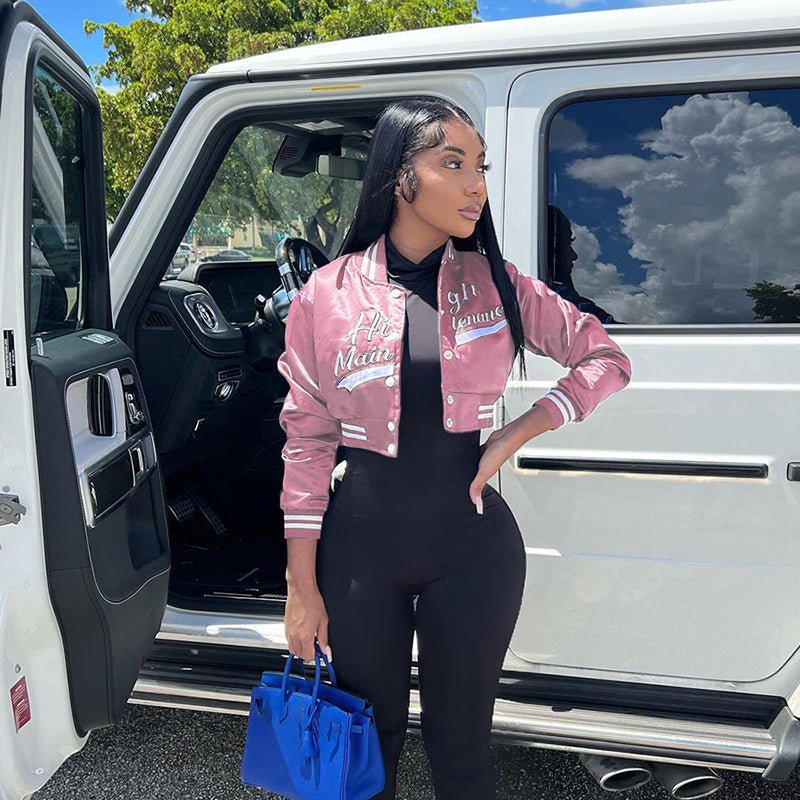 Autumn Women's New Sexy Embroidery Open Umbilical Loose Short Jacket Coat - 𝐃𝐔𝐕𝐋𝐀𝐒𝐇𝐎𝐏