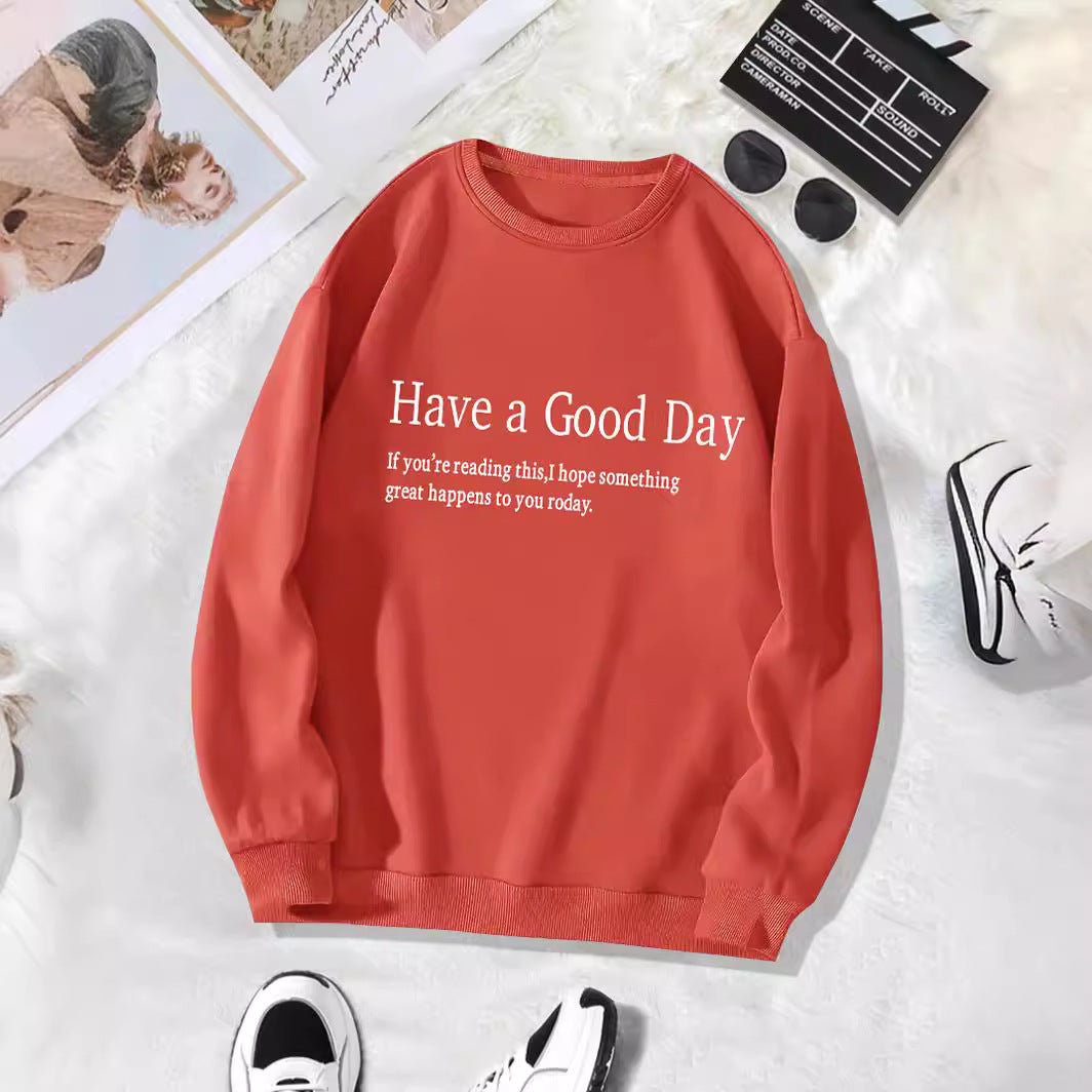 Back collar and fleece hoodie round neck HAVEAGOODDDAY - 𝐝𝐮𝐯𝐥𝐚𝐬𝐡𝐨𝐩.𝐜𝐨𝐦