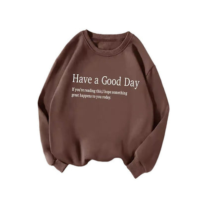 Back collar and fleece hoodie round neck HAVEAGOODDDAY - 𝐝𝐮𝐯𝐥𝐚𝐬𝐡𝐨𝐩.𝐜𝐨𝐦