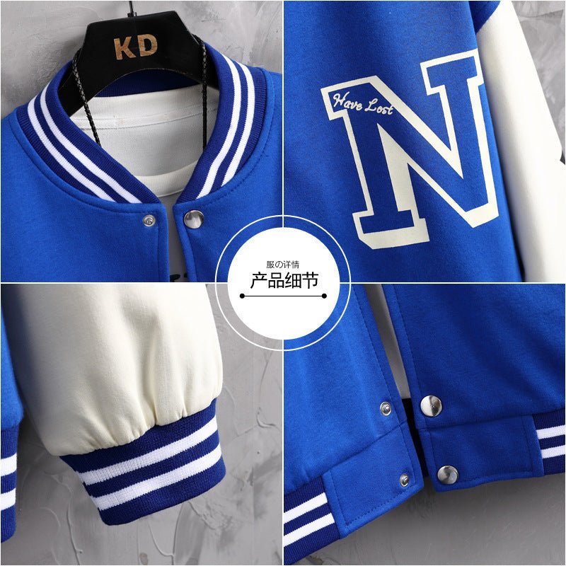 Baseball jacket, men's spring and autumn couple outfit, autumn and winter men's loose trendy brand American ins student jacket top - 𝐝𝐮𝐯𝐥𝐚𝐬𝐡𝐨𝐩.𝐜𝐨𝐦
