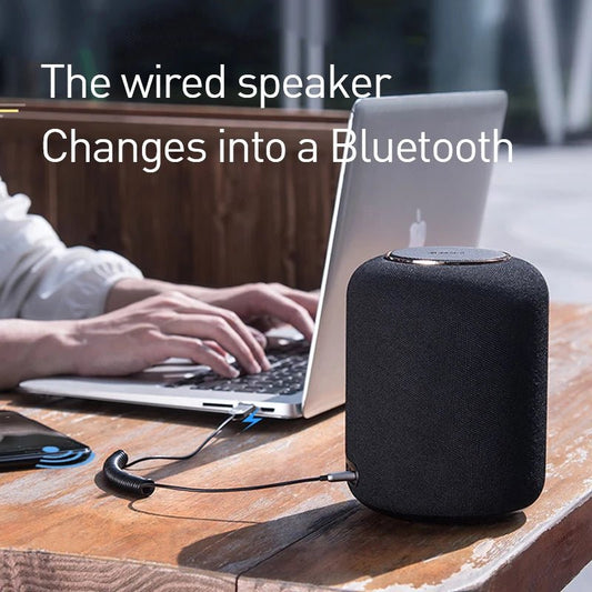 Baseus Bluetooth Transmitter Wireless Bluetooth Receiver 5.0 Car AUX 3.5mm Bluetooth Adapter Audio Cable For Speaker Headphones - 𝐃𝐔𝐕𝐋𝐀𝐒𝐇𝐎𝐏