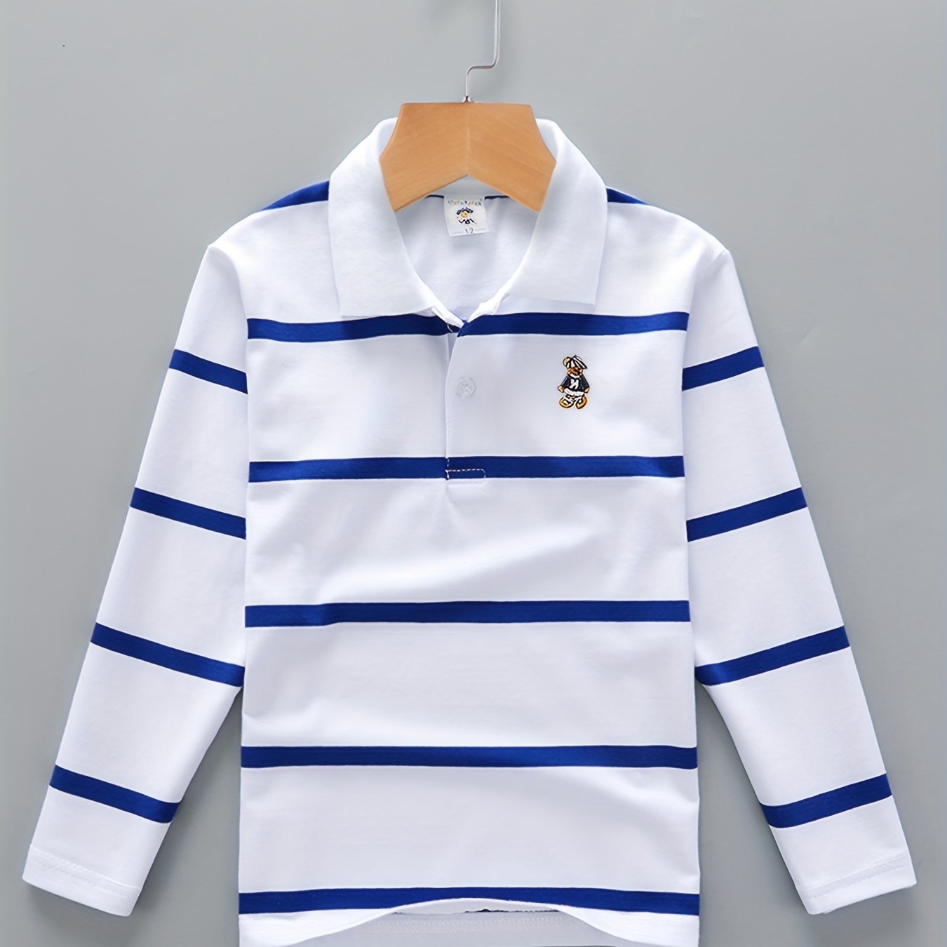 Boys' Casual Lapel Shirt Children's Top Long Sleeve T-Shirt Children's Clothing Comfortable Breathable - 𝐃𝐔𝐕𝐋𝐀𝐒𝐇𝐎𝐏