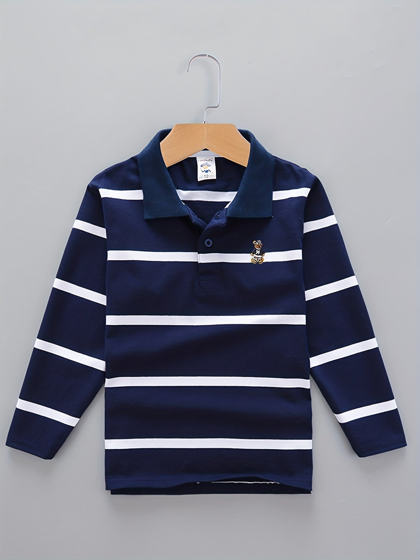 Boys' Casual Lapel Shirt Children's Top Long Sleeve T-Shirt Children's Clothing Comfortable Breathable - 𝐃𝐔𝐕𝐋𝐀𝐒𝐇𝐎𝐏