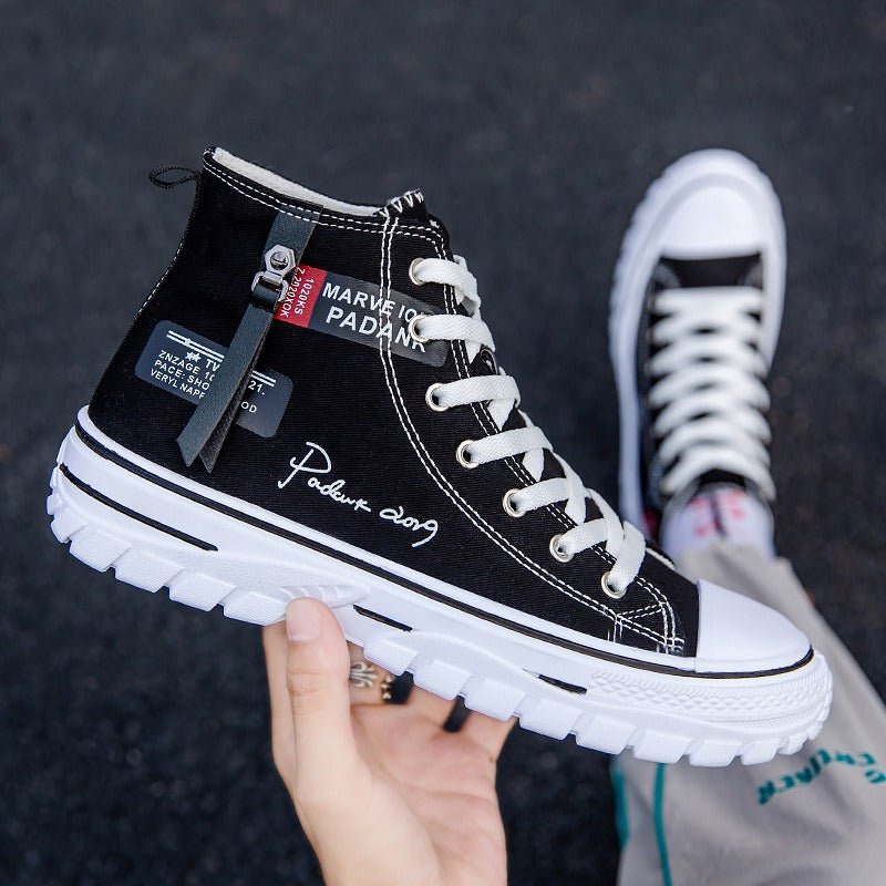 Breathable canvas shoes, Hong Kong style men's shoes, Korean version fashionable men's casual trendy shoes - 𝐝𝐮𝐯𝐥𝐚𝐬𝐡𝐨𝐩.𝐜𝐨𝐦