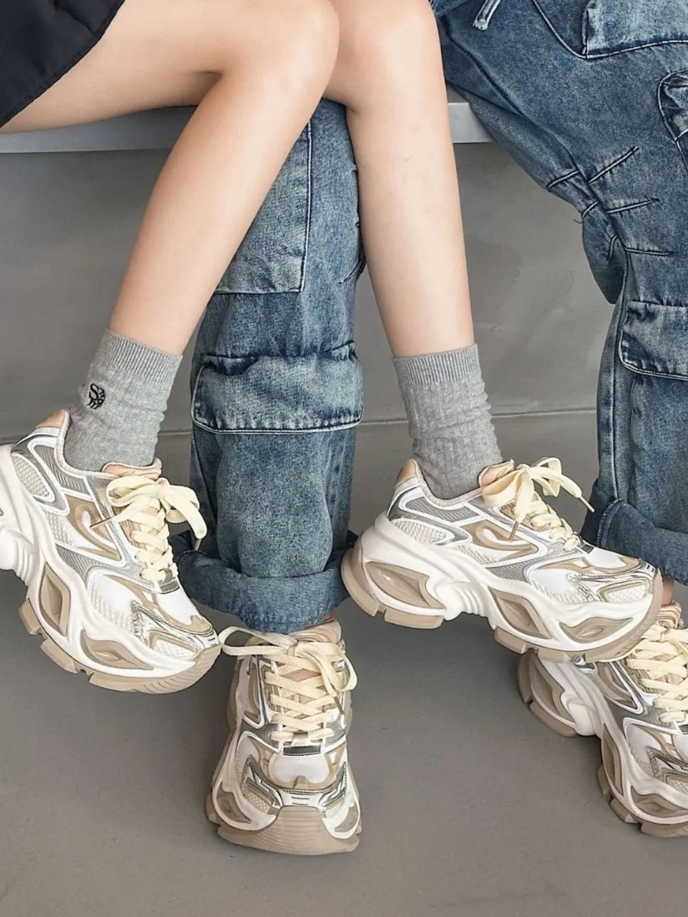 Breathable Chunky Platform Sneakers - 𝐃𝐔𝐕𝐋𝐀𝐒𝐇𝐎𝐏