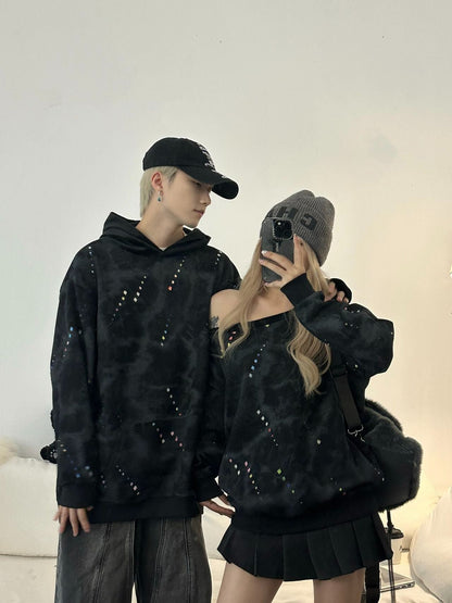 Casual Round Neck Sweatshirt for Men, Gradient Design, Loose Fit Long Sleeve T-Shirt - 𝐝𝐮𝐯𝐥𝐚𝐬𝐡𝐨𝐩.𝐜𝐨𝐦