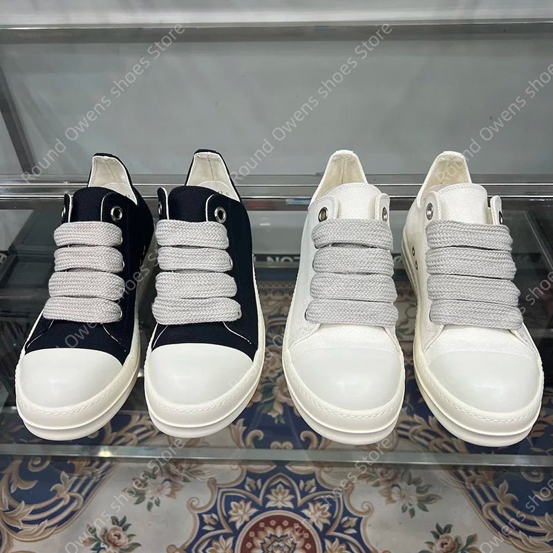 Casual Shoes Men Canvas Beige Low Top Brand Jumbo Lace Up Ro Thick Sole Luxury Designer Trainers Women Street Flat Sneakers - 𝐝𝐮𝐯𝐥𝐚𝐬𝐡𝐨𝐩.𝐜𝐨𝐦