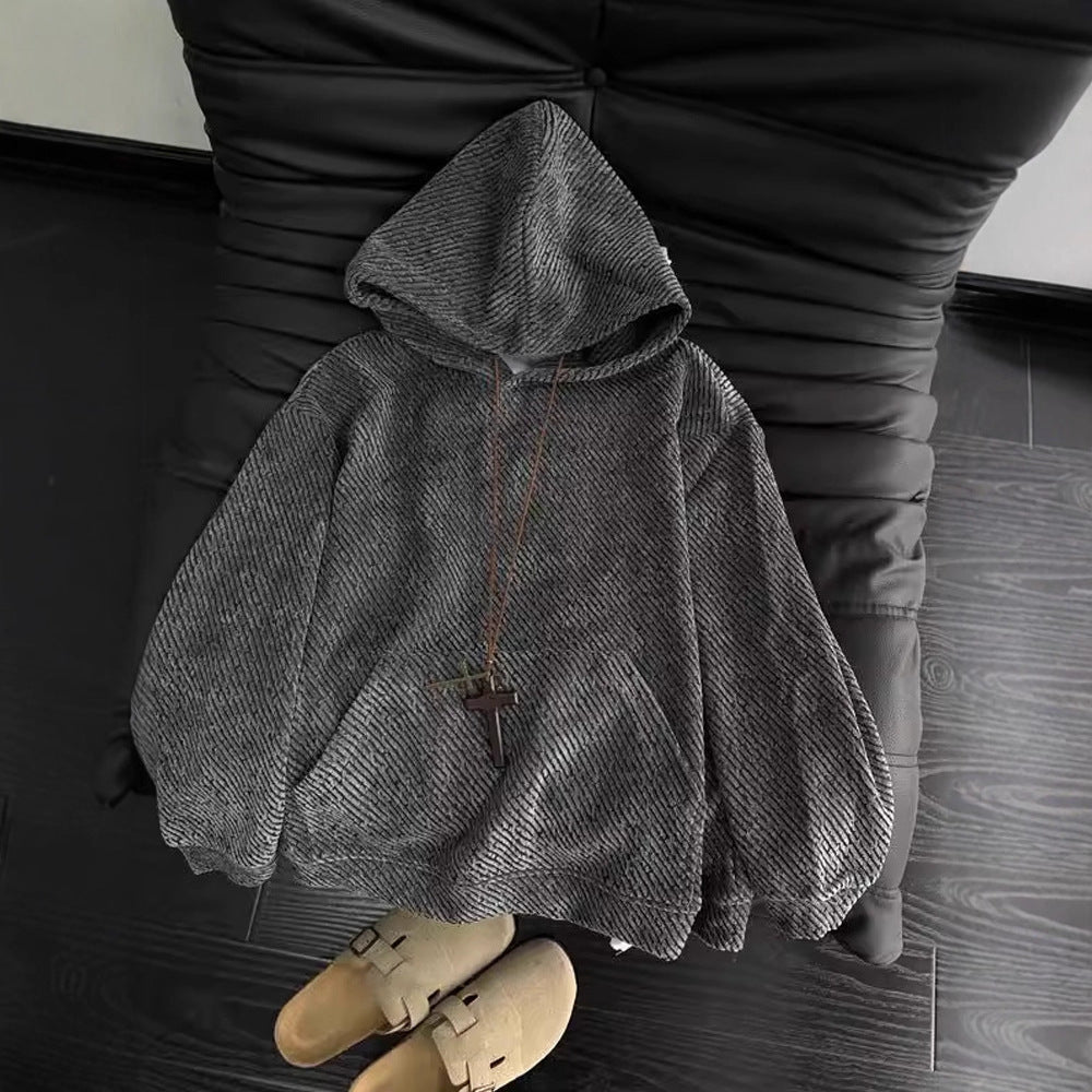 Cleanfit Striped Hooded Sweatshirt Men's Autumn Winter Fashion Brand Heavyweight Couple Pullover Hoodie Jacket - 𝐃𝐔𝐕𝐋𝐀𝐒𝐇𝐎𝐏