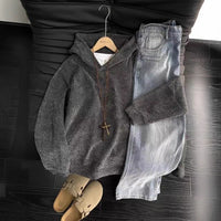 Cleanfit Striped Hooded Sweatshirt Men's Autumn Winter Fashion Brand Heavyweight Couple Pullover Hoodie Jacket - 𝐃𝐔𝐕𝐋𝐀𝐒𝐇𝐎𝐏