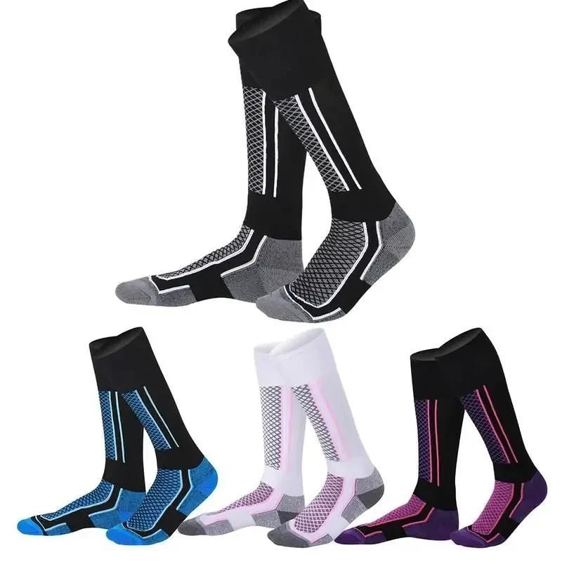 DIZETION 1 Pair Winter Warm Thickening Ski Stockings Hiking Socks For Women Men Children Outdoor Anti - Cold High Sports Stockings - 𝐃𝐔𝐕𝐋𝐀𝐒𝐇𝐎𝐏