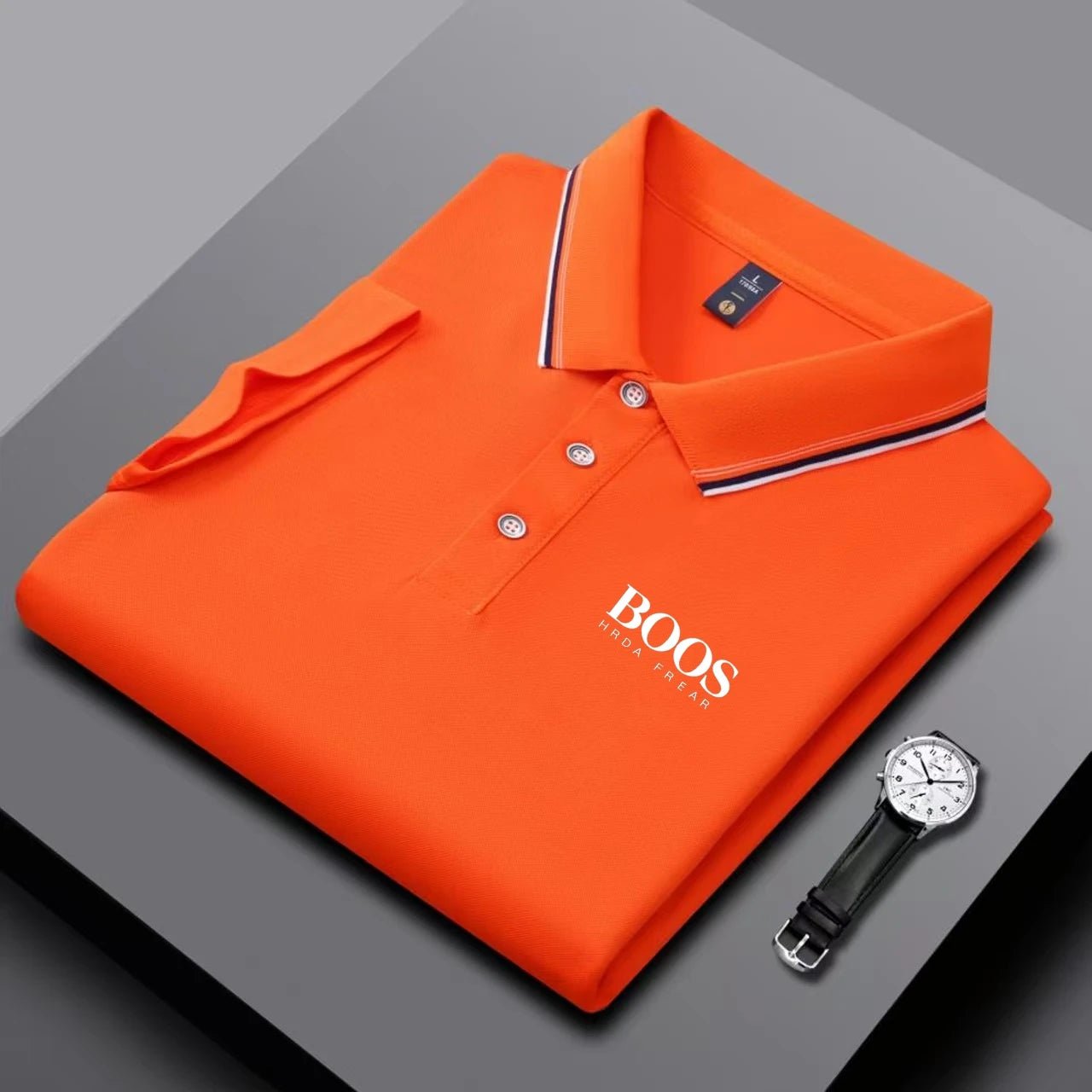 Embroidered New Men's Business Casual Short Sleeved Polo Shirt, Fashionable, Breathable, Comfortable and Versatile Top - 𝐃𝐔𝐕𝐋𝐀𝐒𝐇𝐎𝐏