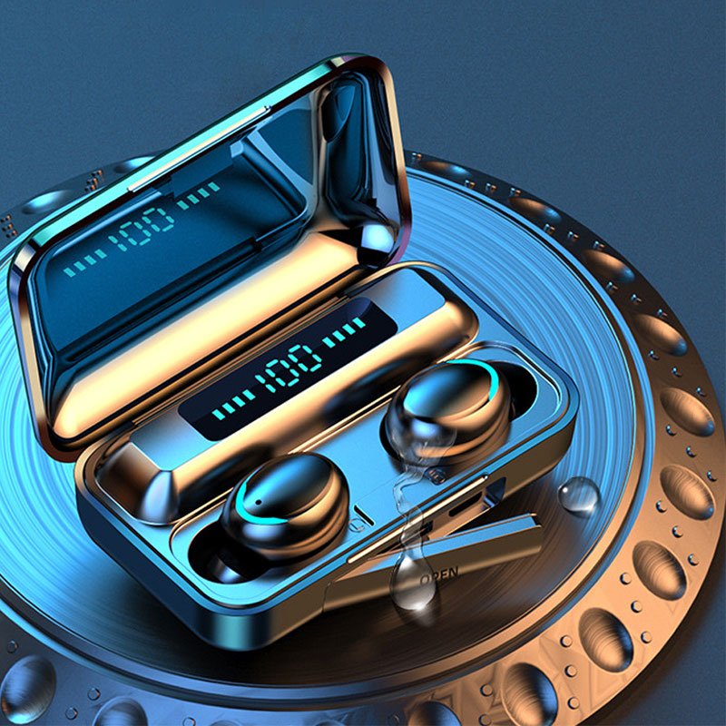 F9 - 5 TWS Wireless Bluetooth Earphone 5.0 Touch Earphones 9D Stereo Sport Music Waterproof LED Display Airbuds Headset With Mic - 𝐃𝐔𝐕𝐋𝐀𝐒𝐇𝐎𝐏