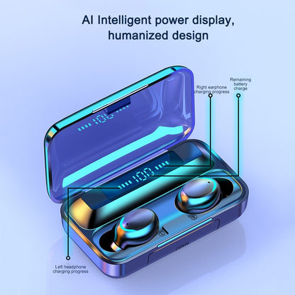 F9 - 5 TWS Wireless Bluetooth Earphone 5.0 Touch Earphones 9D Stereo Sport Music Waterproof LED Display Airbuds Headset With Mic - 𝐃𝐔𝐕𝐋𝐀𝐒𝐇𝐎𝐏